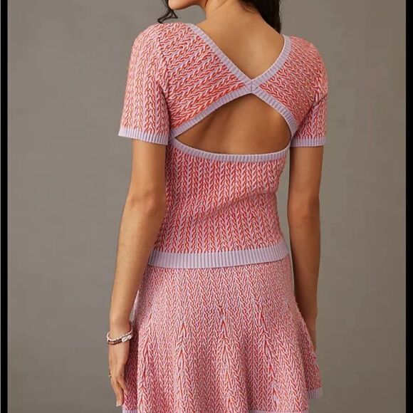 NWT Anthropologie Maeve Color-blocked knit set size M - Picture 2 of 14